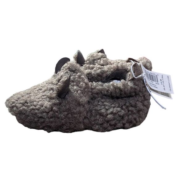 Old Navy Unisex Brown Sherpa Crib Slippers Baby 3-6 Months - Picture 5 of 8